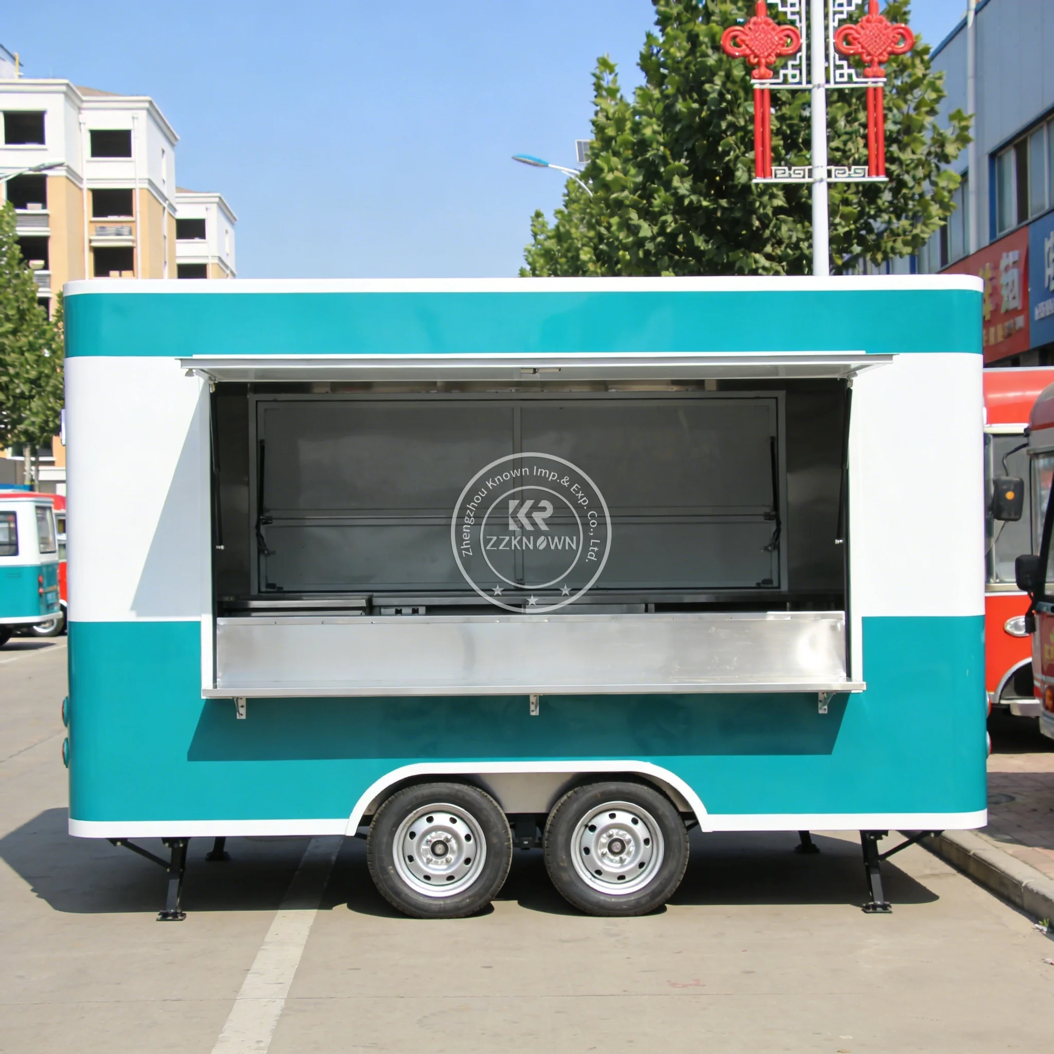 

Custom Stainless Steel Remorque Foodtruck Manufacturer Mobile Coffee Bar Burger Pizza Taco BBQ Fast Food Truck Trailer