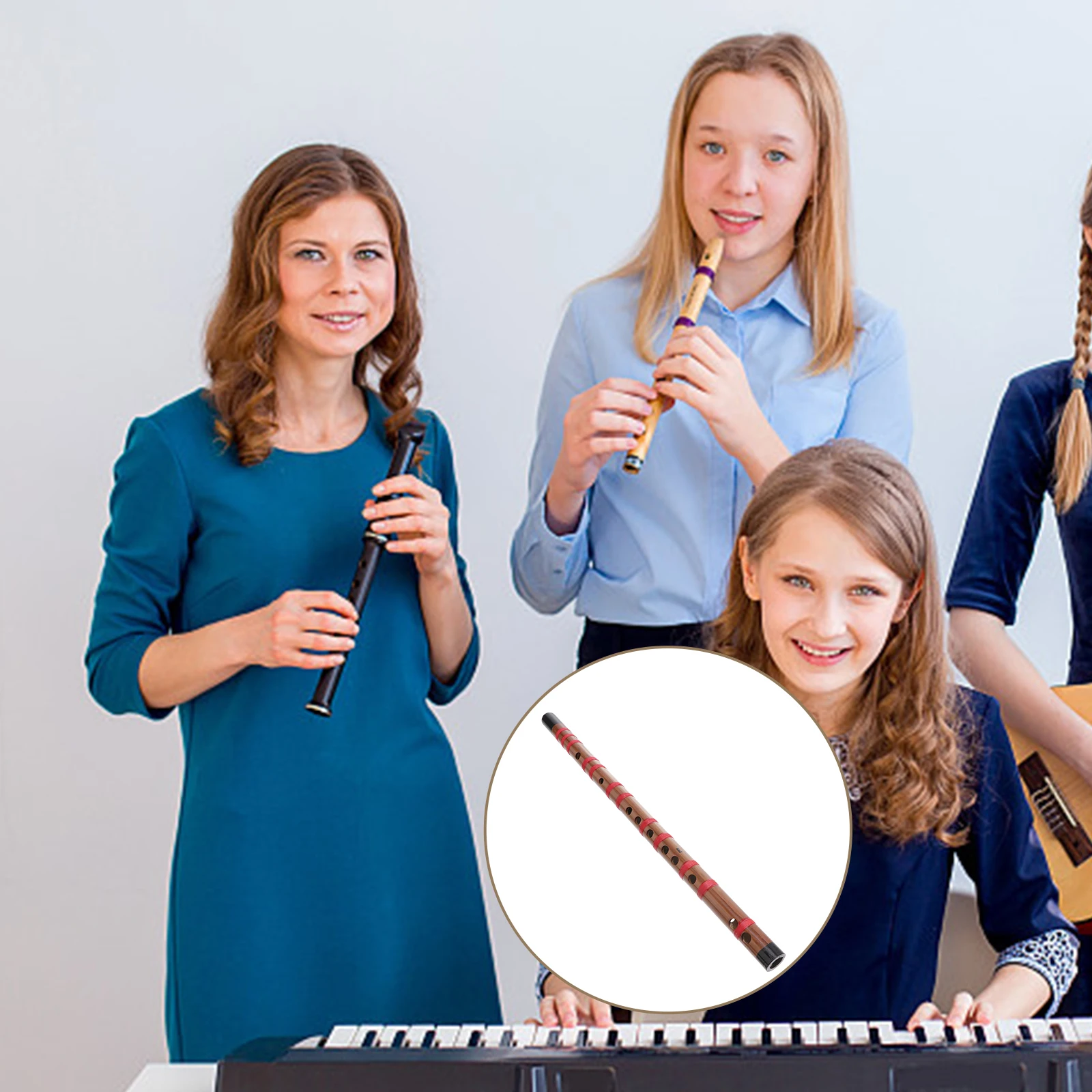 

1Pcs Student Wooden Flute Portable Lightweight Bamboo Flute Smooth Glossy Surface for Beginners Chinese Traditional Instrument