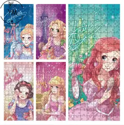 Disney Princess Puzzle Snow White Cinderella Aurora 1000 Piece Paper Puzzle Girls Birthday Gift Educational Toys Collection