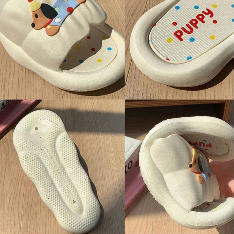 شباشب هوت دوج كارتونية للنساء - صنادل صيفية ناعمة مضادة للانزلاق للاستخدام الداخلي/الخارجي، أحذية منزلية لطيفة للزوجين #5