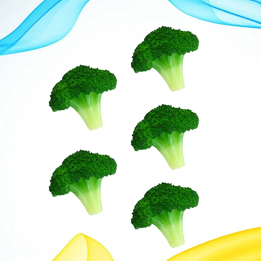 

5pcs Simulation Broccoli Decorations Lifelike Artificial Vegetable Models For Home Display Cabinet Shop Photo Props Realistic