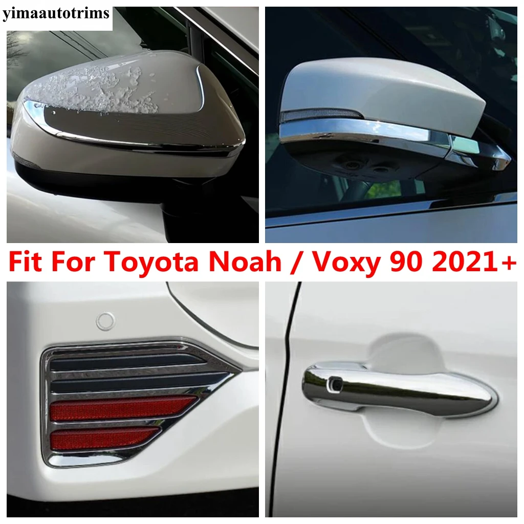 

Rear Fog Light Lamp / Rearview Mirror Strip / Door Handle Cover Trim Chrome Accessories For Toyota Noah / Voxy 90 2021 - 2023