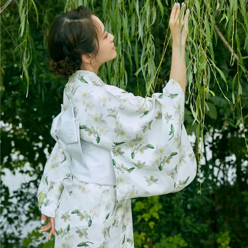 

Improved Japanese Style Kimono Women's Photography Clothing Set Selfie Studio Script Kill Kit Traditional Ethnic Stage Costume