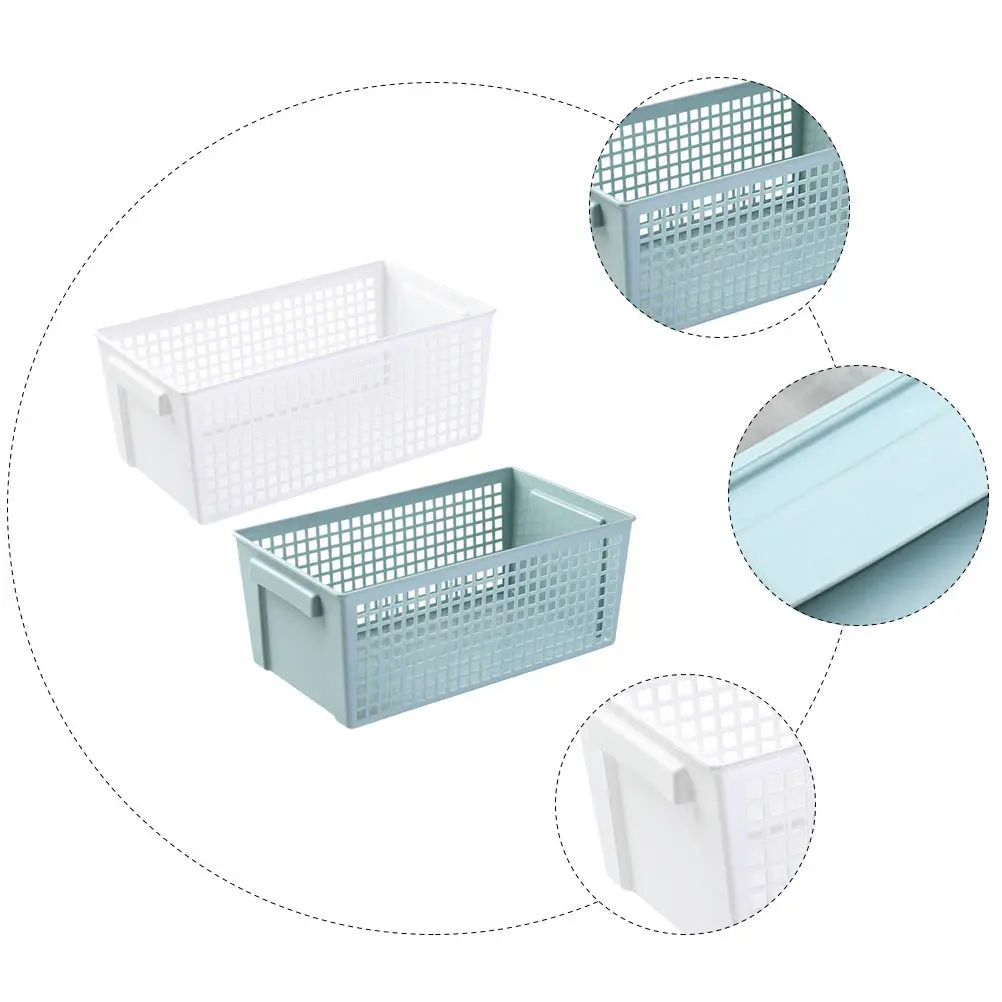 

2Pcs Desktop Sundry Storage Box High-Grade Material Organizer for Clothes Towels Makeup Snacks Dormitory Use Sundries Basket