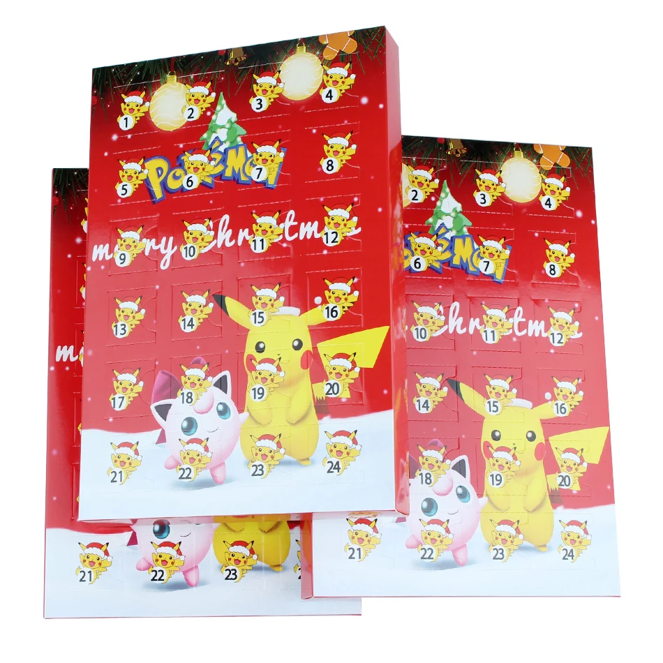 24pcs/set Pokemon Figure Christmas Advent Calendar Gift Kawaii Pikachu Anime Figural Action PVC Model Kids Toys AAA