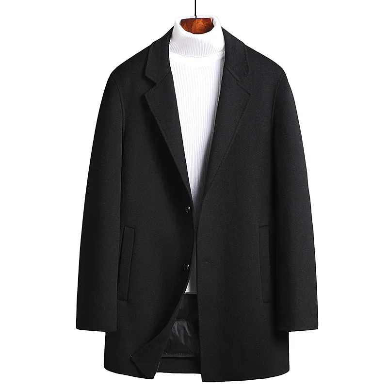 MRMT 2025 Brand New Thickened Double-Sided Woolen Coat No Cashmere Woolen Coat Mid-Length Wool Double-Sided Woolen Coat