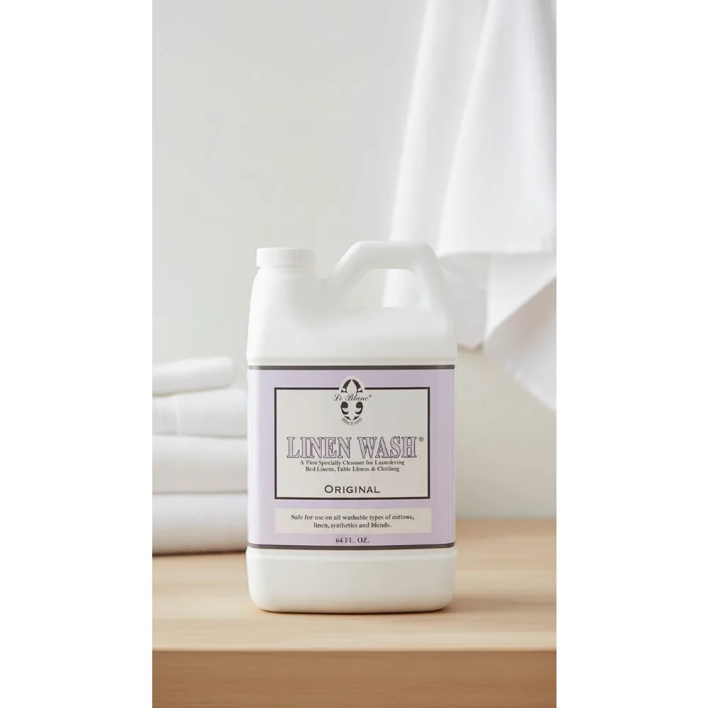 

Premium Linen Wash Liquid Detergent - 64oz Cold Water Cleaner for Delicate Fabrics & Clothing