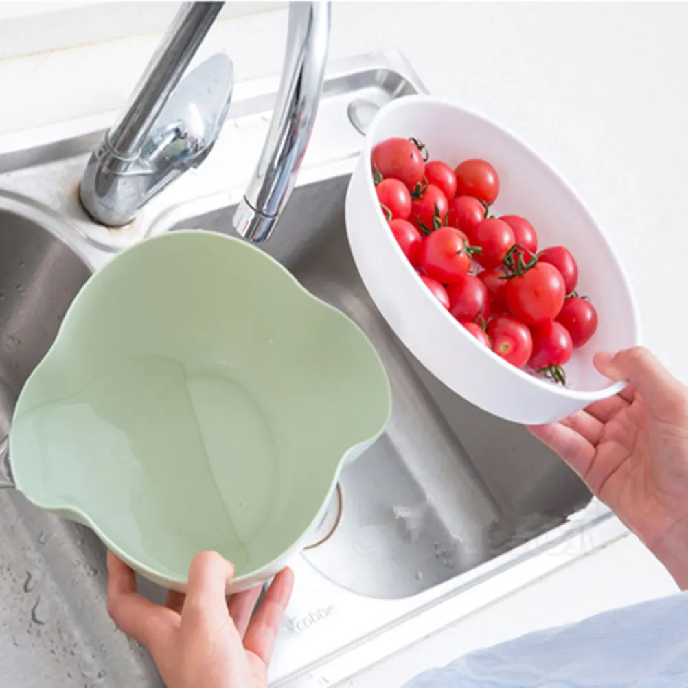 Snack-Schale mit Doppelbehälter, Nuss-Schale in Zufälliger Farbe, Abnehmbarer Schalenhalter für Edamame, Pistazien, Kirschen, Süßigkeiten, Praktische Obstschale