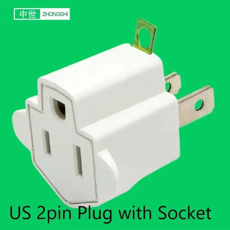 15A Universal Plug Adapter US NEMA 1 15P 2 To 3 PIN 5 15R Travel Wall AC Power Charger Outlet Converter