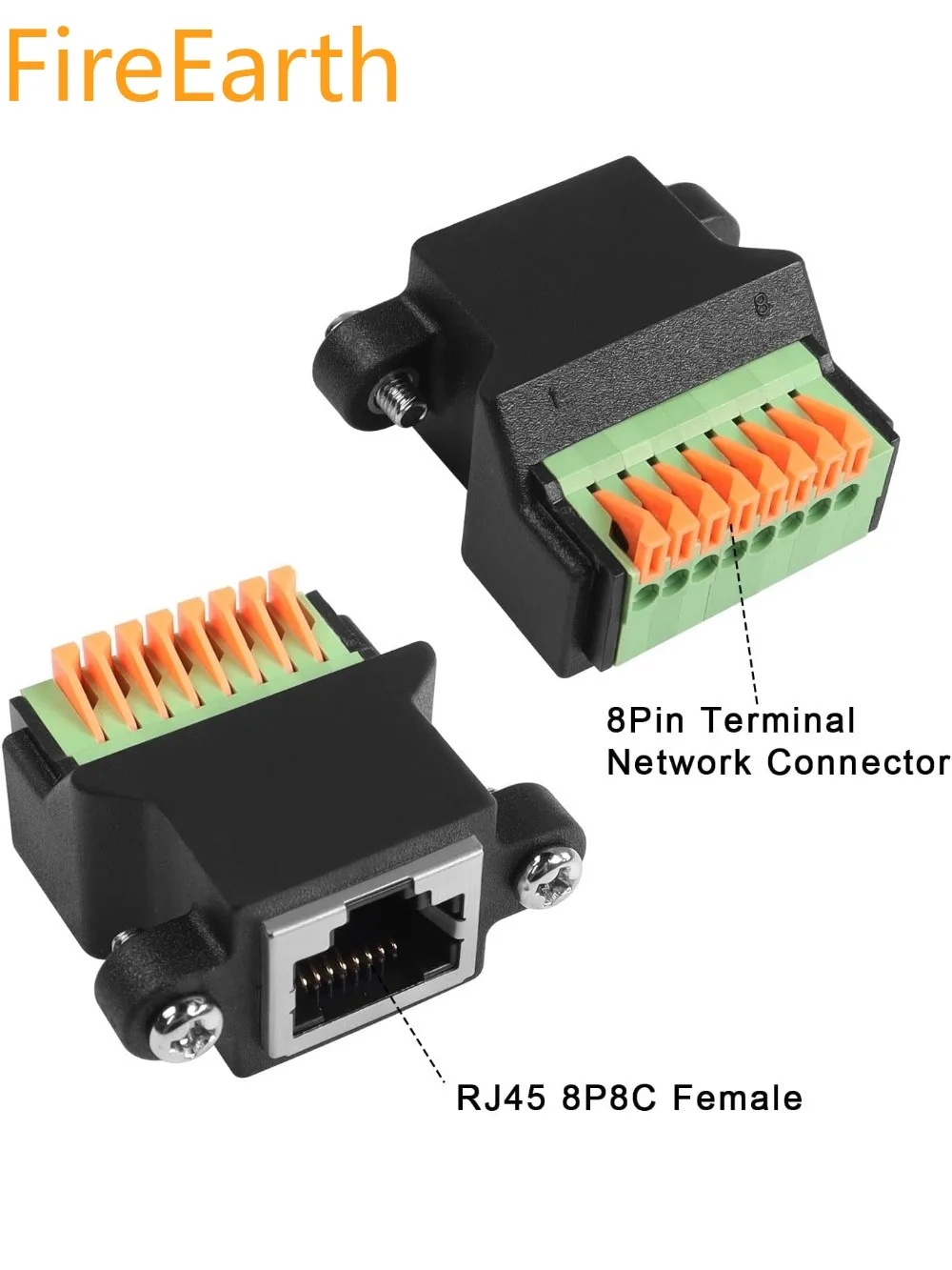 

RJ45 Female Screw Terminal Block RJ45 Ethernet 8P8C to Quick Spring Solderless Clamp Adapter for PIKA CT301 Current Transformer