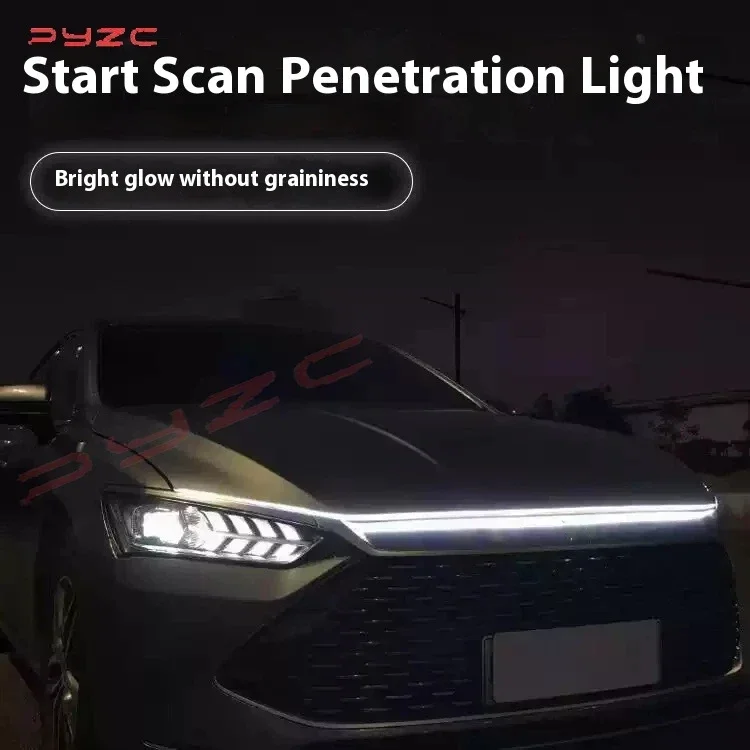FOR AUDI RS7 2012-2024 Newly upgraded Decorative Environment Light LED Daytime Running Light Scan Starting Car Hood DRL 12V