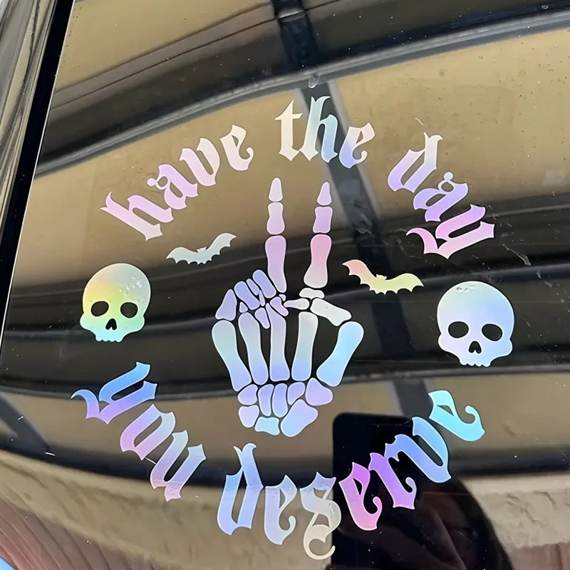 

Biye's ghostly skeleton hand and bat creative&funny stickers for cartoon fans&lover,high quality for car trucks motorcycles