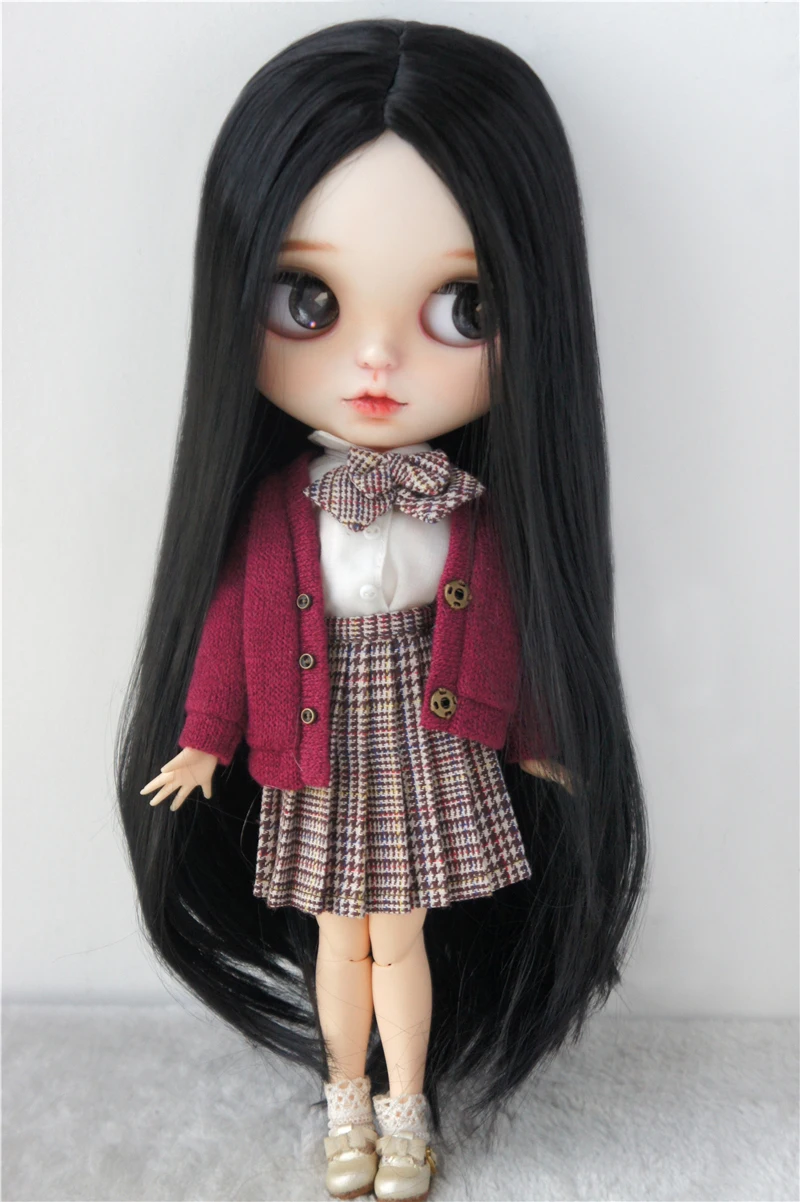 JD016 9-10inch 23-25cm 10-11inch BJD Wigs Long Parting Straight Doll Hair  Soft Synthetic Mohair Blythes Accessories