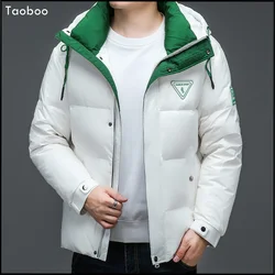 Taoboo-Chaqueta de plumón acolchada para hombre, parka gruesa de alta calidad, informal, a la moda, clásica, con capucha, para invierno, novedad de 2022