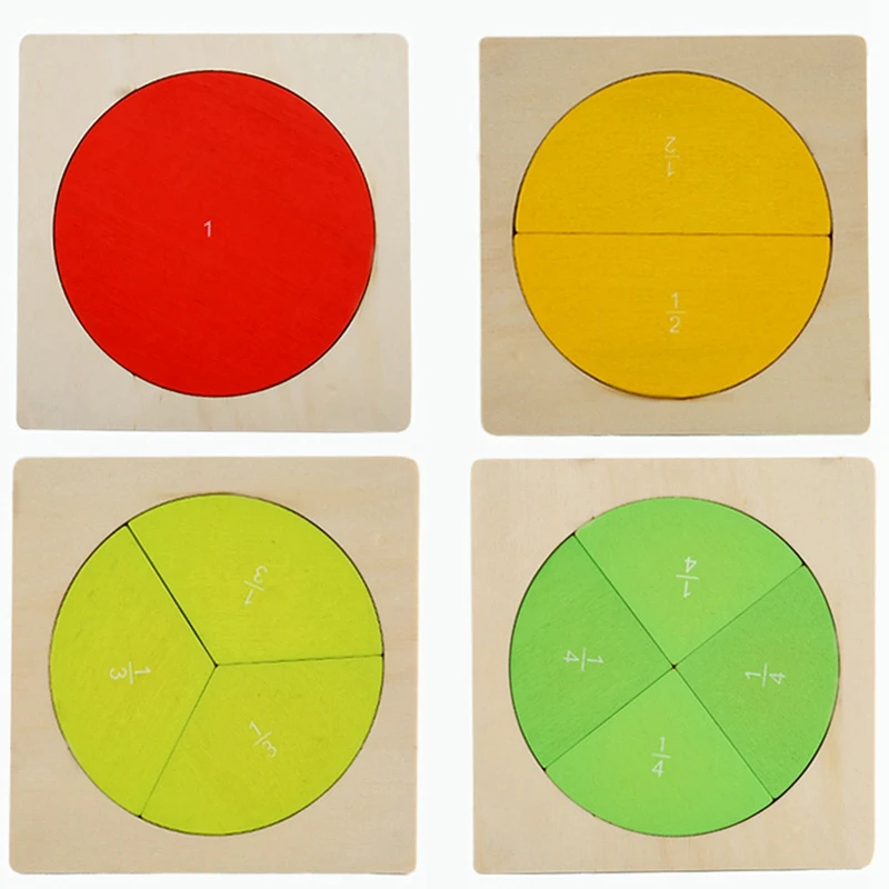 Tableau de Fraction Mathématiques, Boîte de Super Fraction, Décomposition de Cercle Coloré, ApprentiCumbria Fractionnel