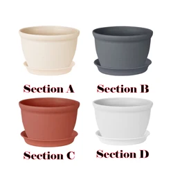 Flower Pot Plastic Resin Round Thickened Imitation Ceramic Fleshy Plant Planting Pot