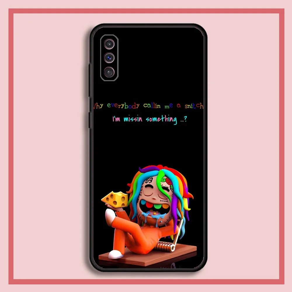 6ix9ine Tekashi69 Rapper Phone Case For Samsung S23,23,22,30,21,10,9,Note20 Ultra,Lite,Ultra,5G,Plus,FE,Black Soft Case