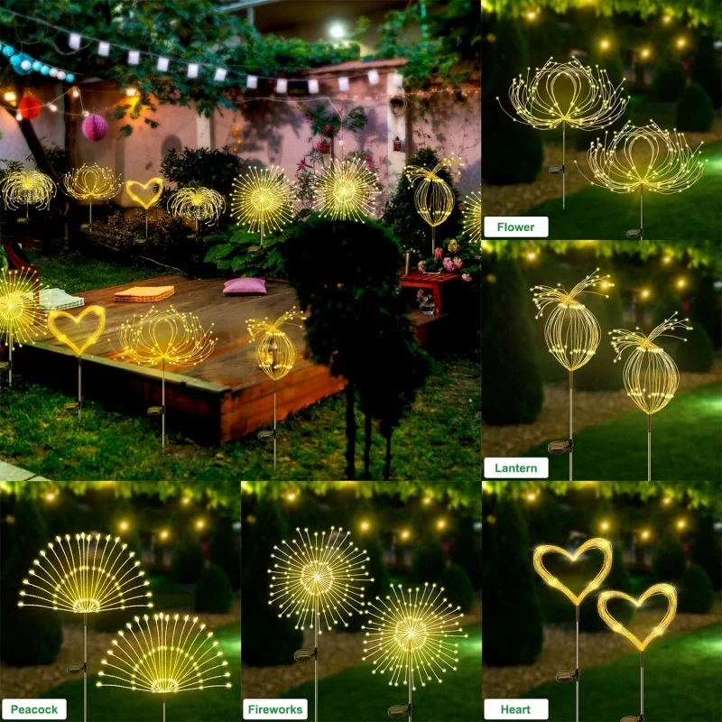 

Waterproof Outdoor Dandelion Flash String Fairy Lights LED Solar Lights for Garden Landscape Lawn Decor