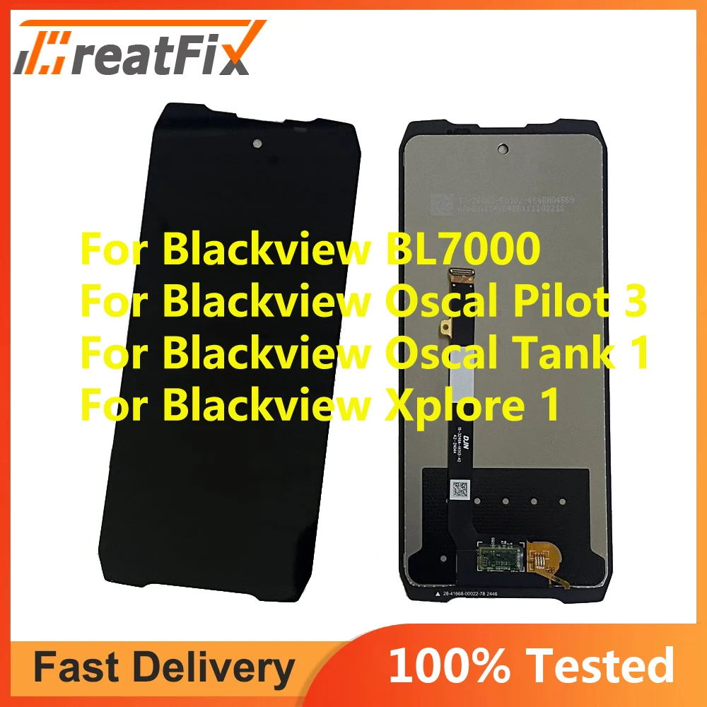 Tela LCD de 6,78" para Blackview BL7000 Xplore 1, Sensor de Toque e Digitalizador, Peças de LCD para Blackview Oscal Tank 1 Pilot 3