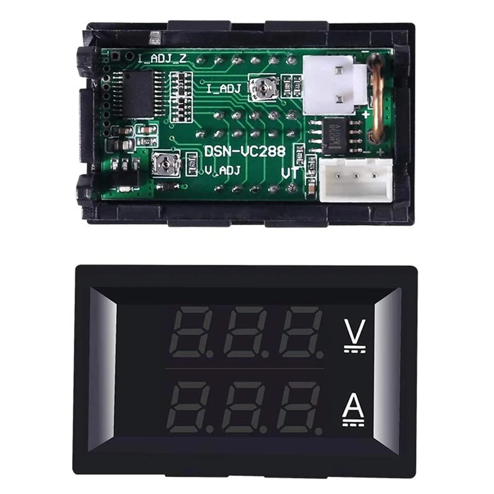 DC 0-100V 10A Digital Voltmeter Ammeter Dual Display Voltage Detector Current Meter Panel Amp Volt Gauge 0.28\