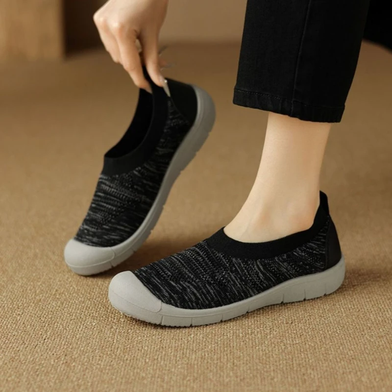 Women Summer 2026 Breathable Slip on Canvas Shoes Soft Bottom Casual Walking Flats