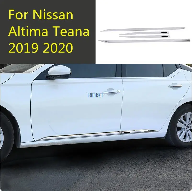 

High quality side door strip decoration body molding trims moulding For Nissan Altima Teana 2019 2020 Car Styling Accessories