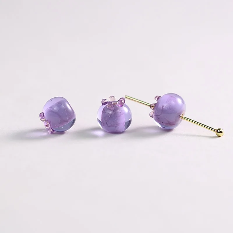 Blaubeer-Glasperlen, handgefertigt, Simulation, Obst, Himbeere, Schmuck, Armband, DIY-Zubehör – Detail 7