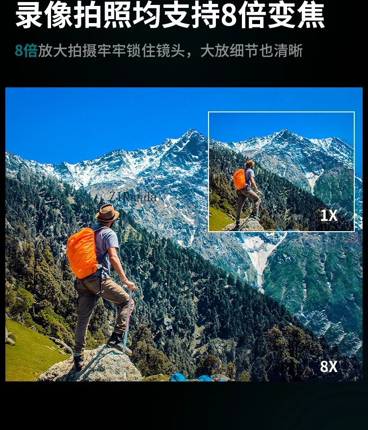 1Action camera dual-screen motorcycle driving recorder 4K ultra-clear camera panoramic 360