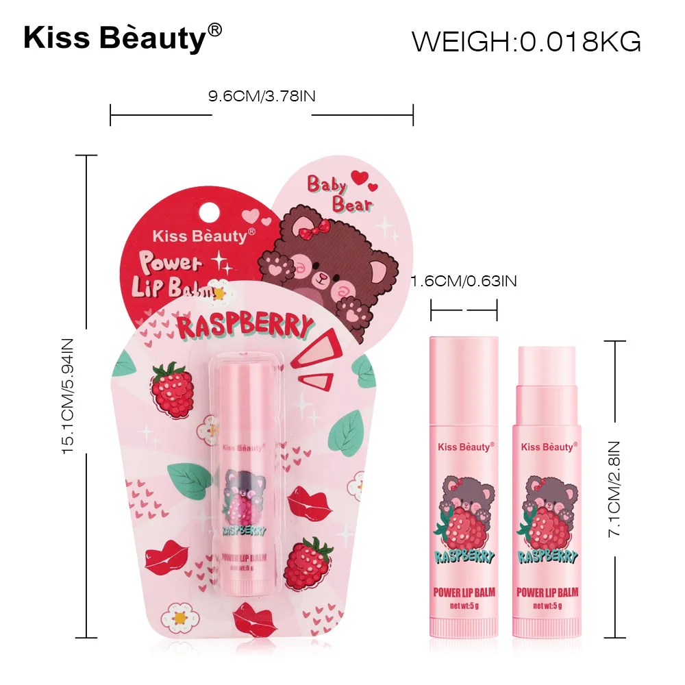 أحمر شفاه كرتوني متغير اللون يدوم طويلاً، مرطب، بلسم شفاه يعمل بدرجة الحرارة، العناية بالشفاه المغذية المقاومة للبهتان