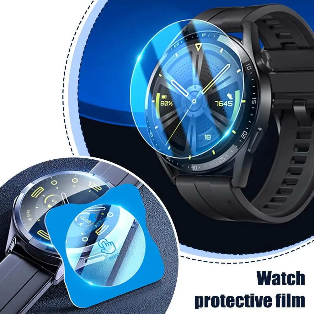 Para relógio gt 5 pro protetor de tela vidro temperado para watchgt5 gt5 5pro relógio filme claro à prova dwaterproof água protetora f p7u0