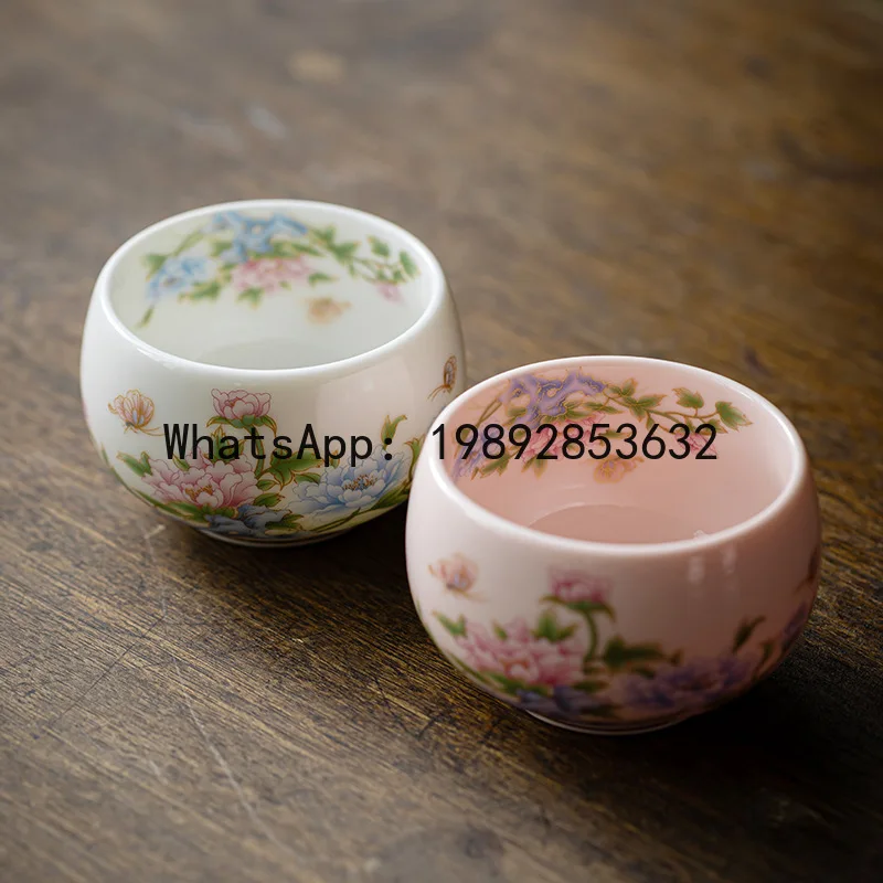 

White porcelain accessible luxury master cup ceramic tea cup mutton fat jade personal tea bowl