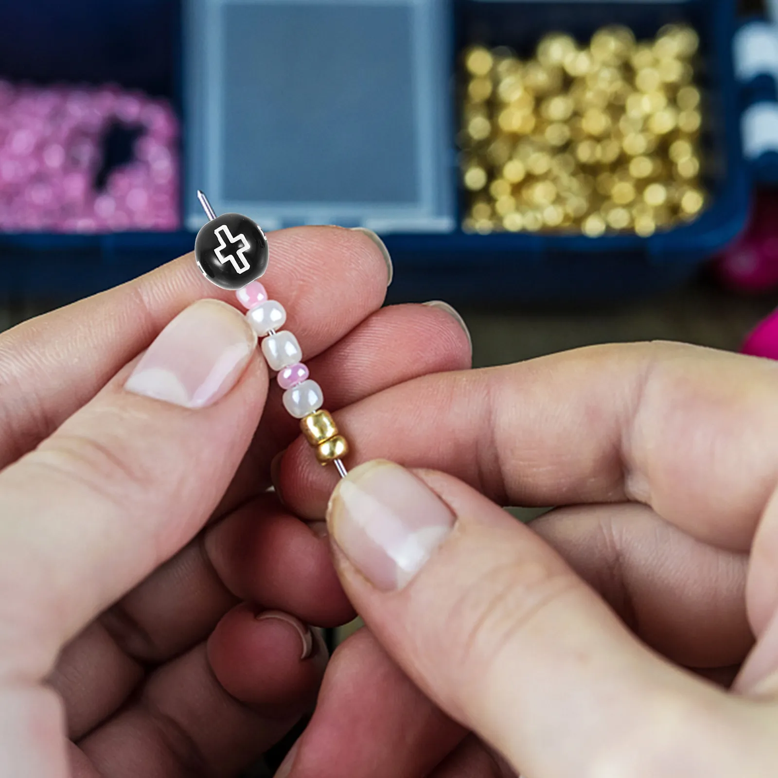 

500 шт. креативных акриловых бусин с крестообразным дизайном, высококачественные гладкие бусины-разделители для рукоделия, изготовления украшений и декора