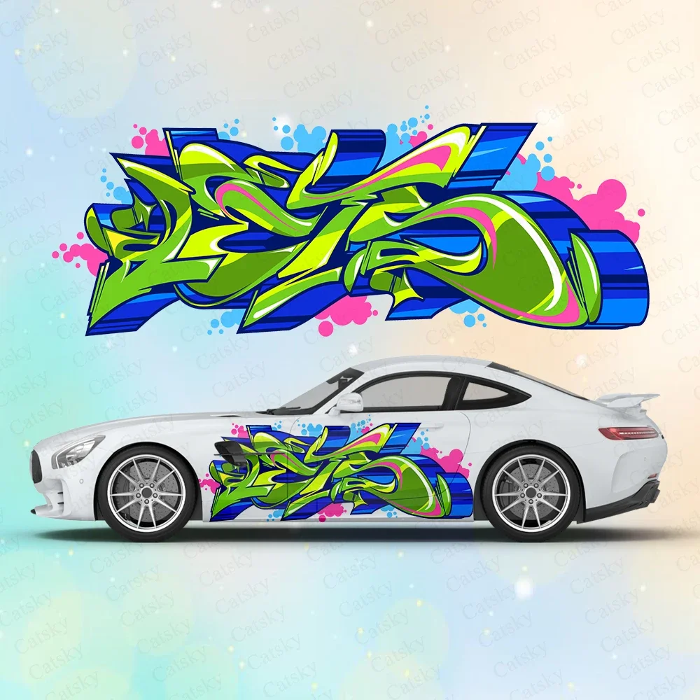 

Абстрактные городские граффити-наклейки и декоративные стикеры для автомобилей, наклейки на кузов автомобиля, наклейки на боковые стороны автомобиля, водонепроницаемые виниловые наклейки для авто