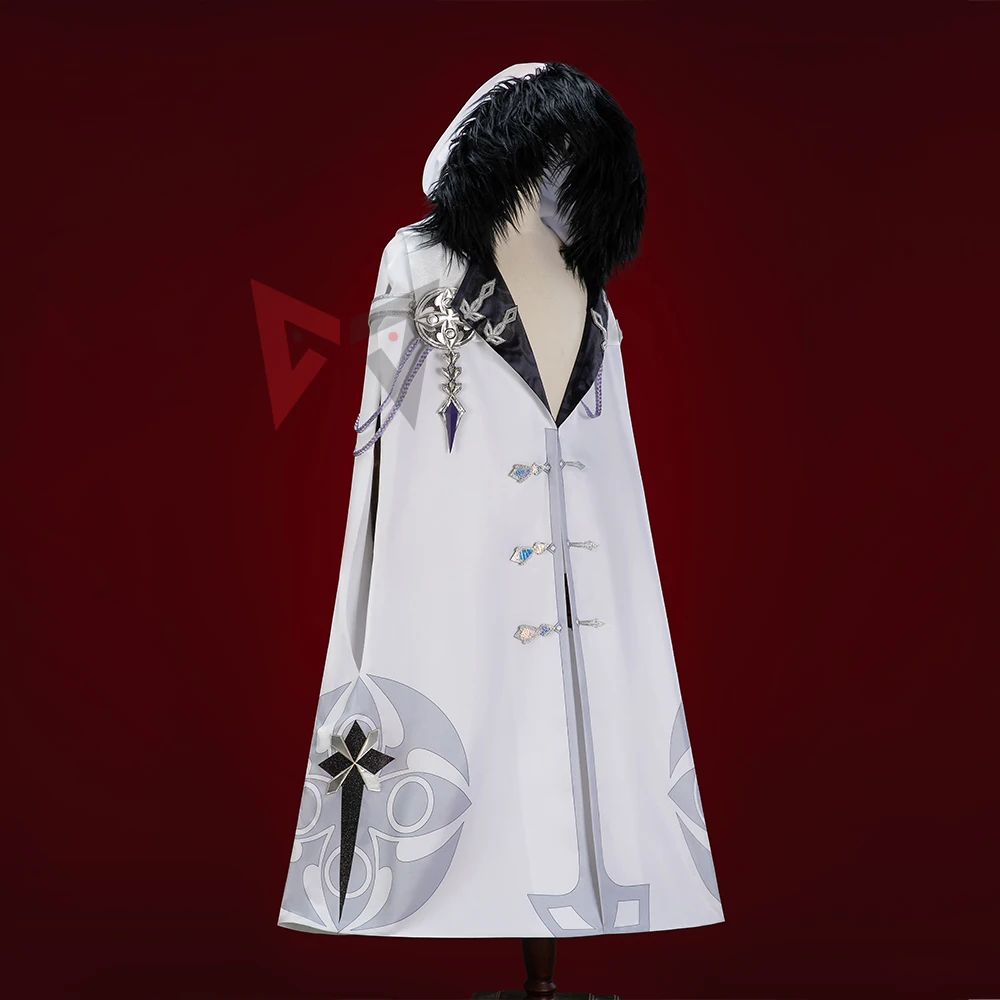 New Genshin Impact Wanderer Balladeer Cosplay Costume White Hat Hoody Cloak Custom Made