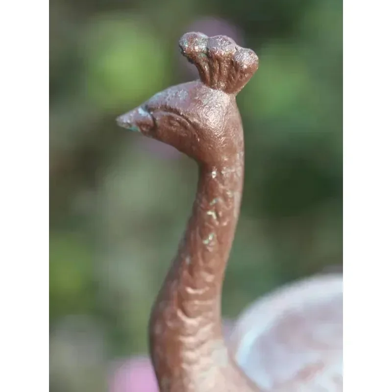 American garden wrought iron peacock open screen flower pot bird feeder feeder villa courtyard ornament flower stand decoration