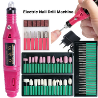 Professional Nail Drill Machine Electric for Manicure Milling Cutter Set Nails Files Drill Bits Gel Polish Remover Tools