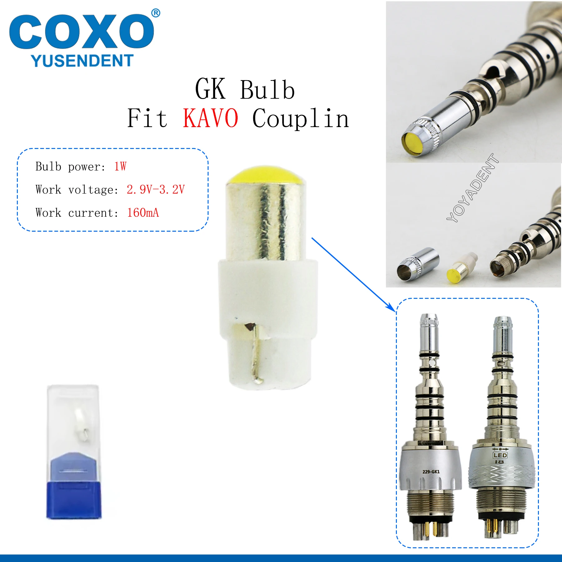 

Стоматологическая светодиодная соединительная лампа COXO для быстрого соединения наконечника KAVO COXO-GK