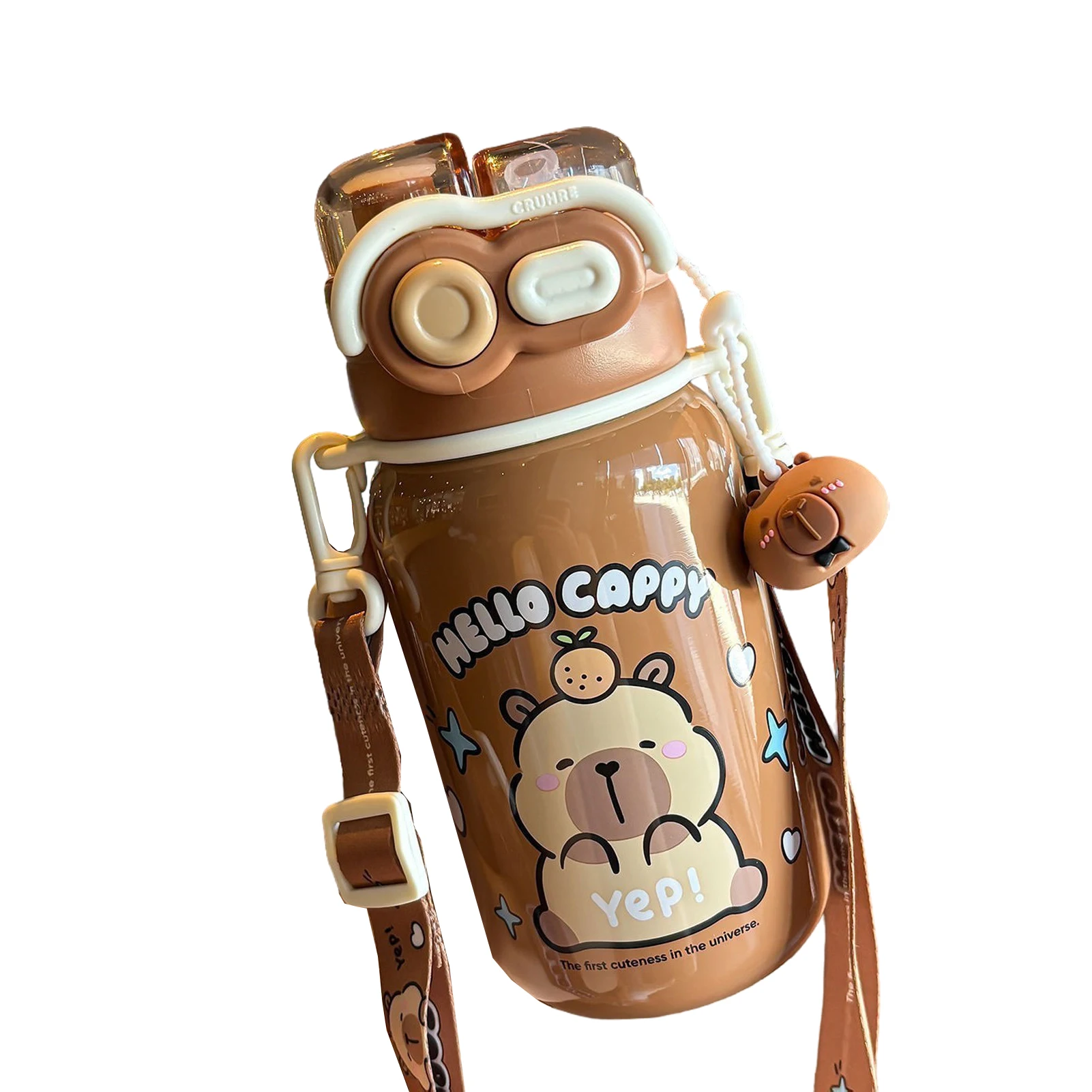 

капибара, соломинка с защитой от протечек для портативных приключений, изолированная