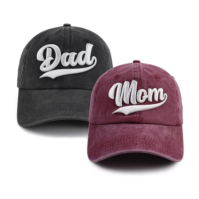 

Модная хлопковая кепка с 3D-вышивкой DAD MOM, классическая регулируемая кепка в стиле Dad Hat, уличная хип-хоп кепка для повседневной носки