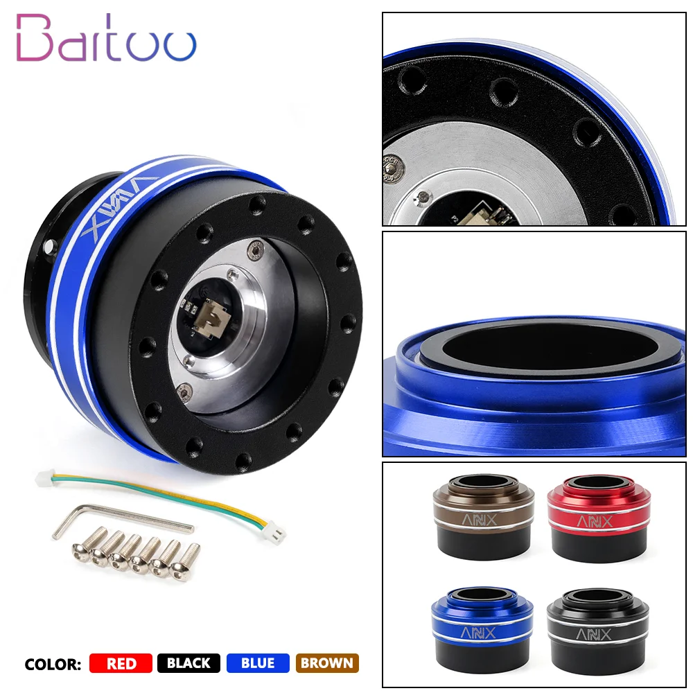 

Bartoo-Quick Release 6 Hole 4+6 Balls Racing Game Simulator Steering Wheel 70/74mm For Simagic Moza M10 A/Mini Euro Truck QR040