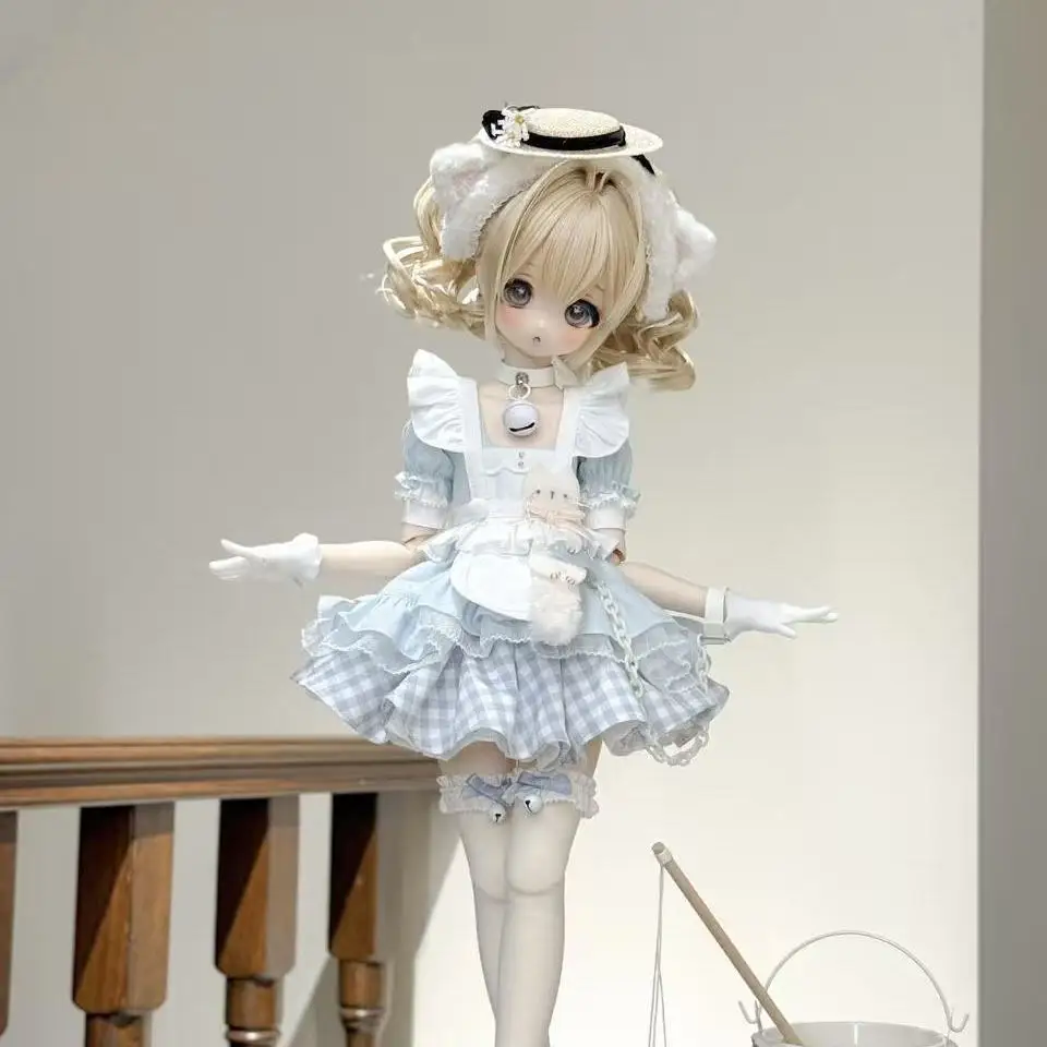 1/4 Vestiti per bambole Vestito per bambola Bjd da 45 cm Set di vestiti da principessa carino Giocattoli per ragazza Vestire Casa da gioco Accessori per bambole di moda, Senza bambola