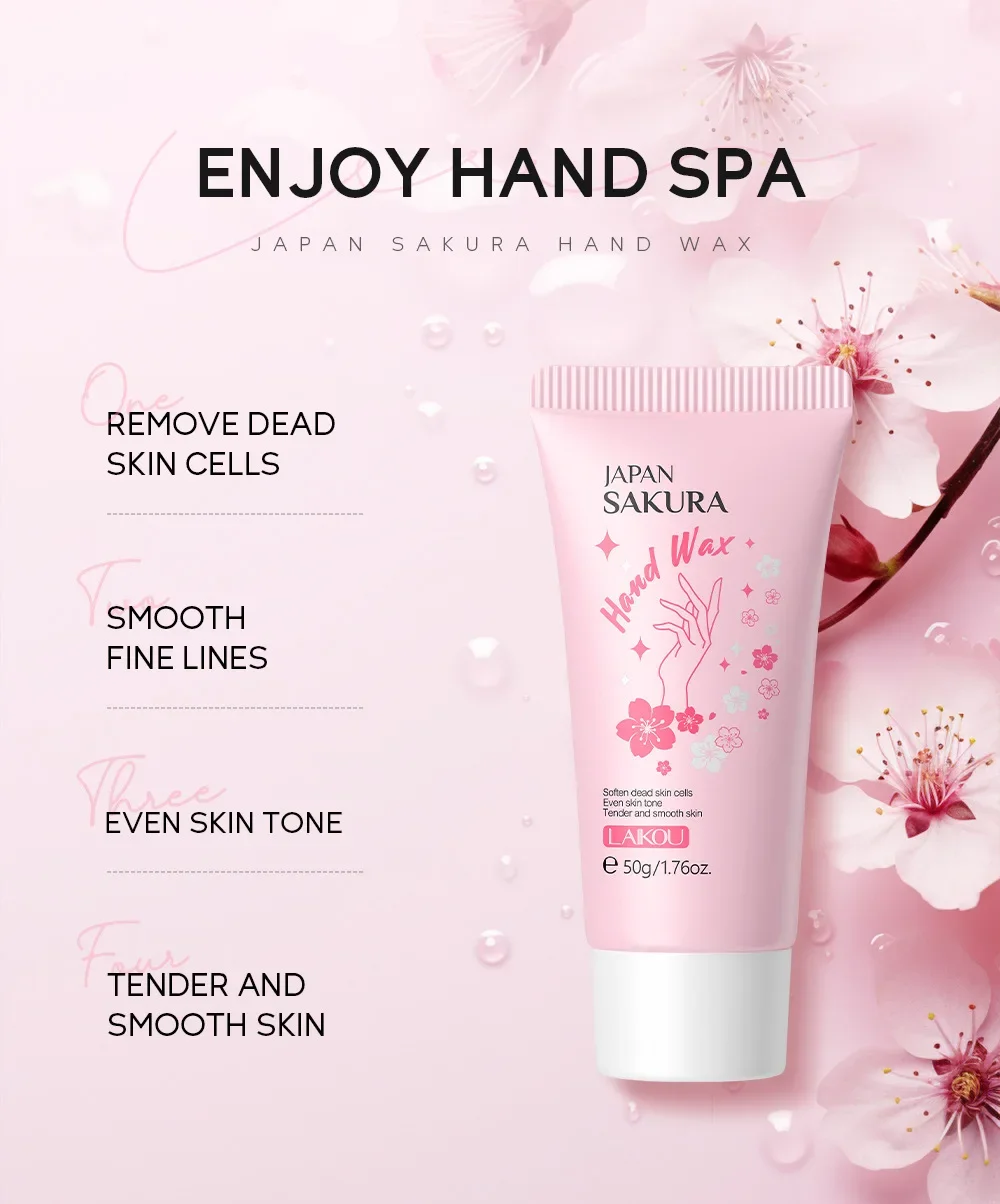 LAIKOU Sakura Exfoliating Hand Wax Honey Milk Hand Wax Moisturizing and Hand Care Products