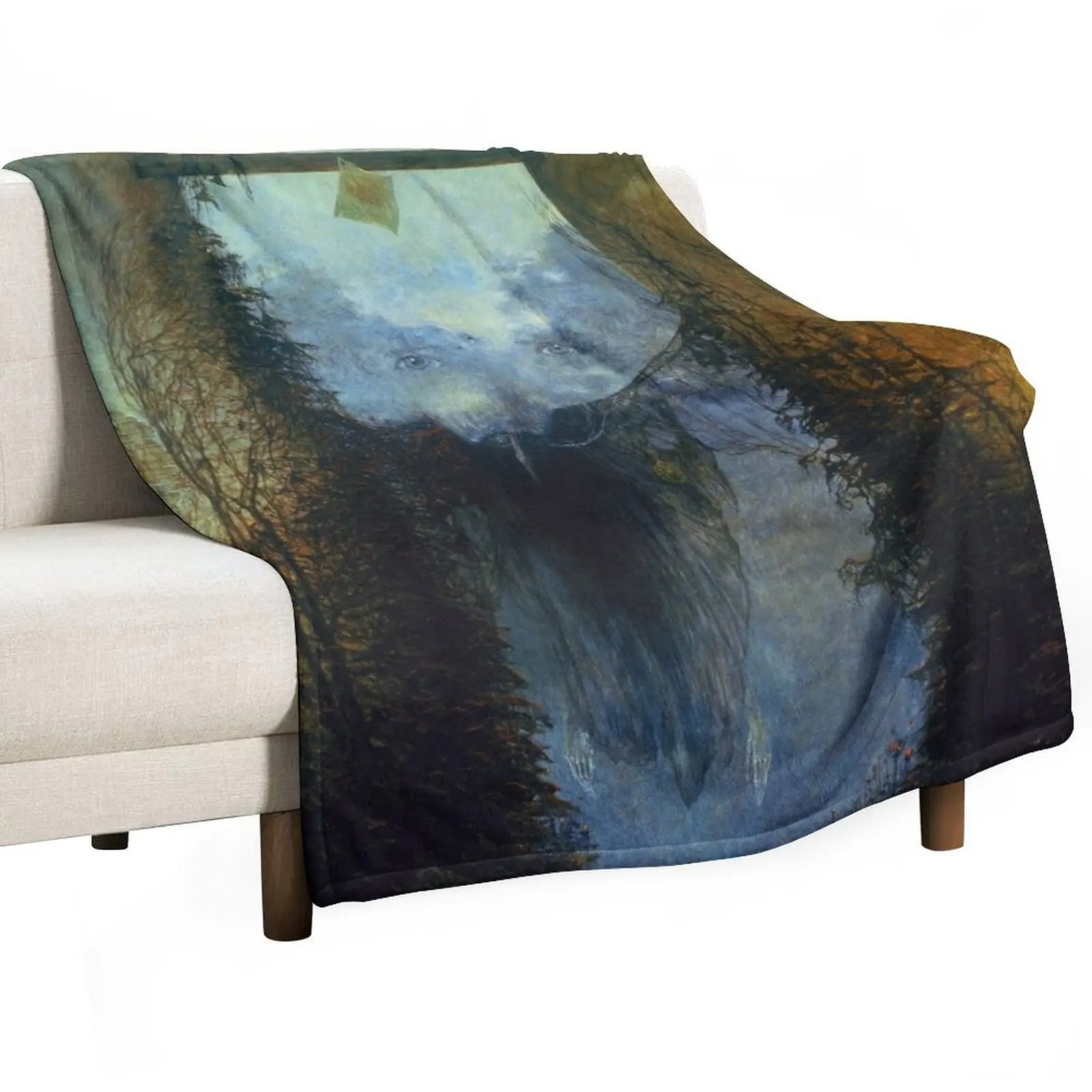 Untitled (Garden), by Zdzis?aw Beksi??ski Throw Blanket Bed linens decorative Retros Cute Plaid Personalized Gift Blankets