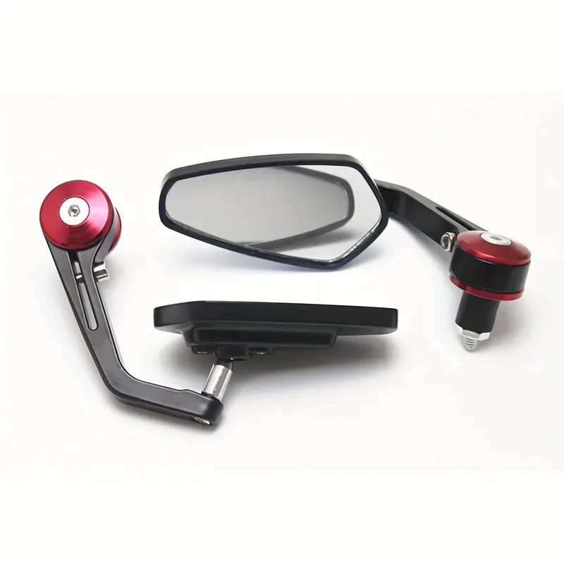 

Motorcycle Handlebar Mirror – Vintage CNC Design, Blue Anti-Glare Coating, Durable & Stylish