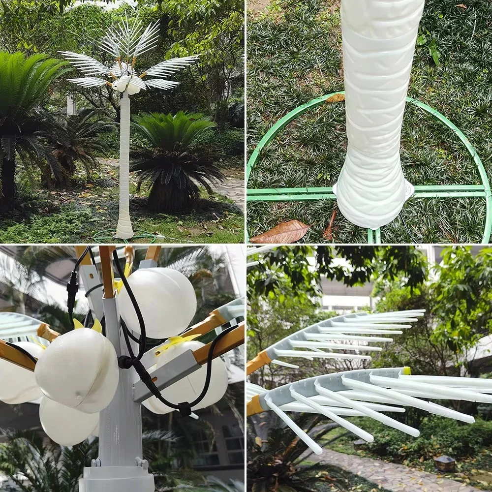 Holiday 3M RGB diode coconut tree artificial tree outdoor park landscape street decoration