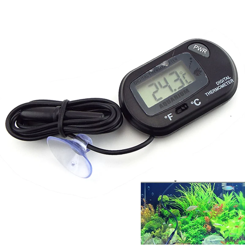 Fish Tank LCD Digital Aquarium Thermometer Temperature Water Meter Aquarium Temp Detector Fish Alarm Pet Supplies Tool Aquatic