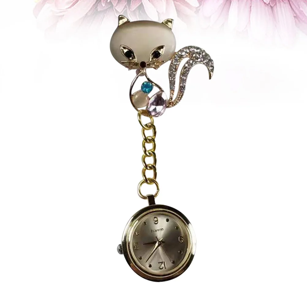 

Nurse Pocket Watch Medical Hanging Watch Rhinestone Brooch Pin Nurse Doctor Hospital Portable Gift