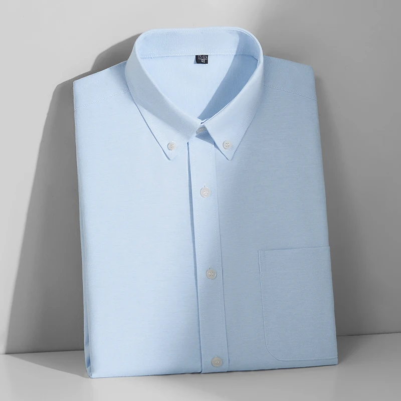 

Повседневная мужская рубашка, тонкая формальная рубашка с длинными рукавами для социальной коммерции, оксфордская вращающаяся мужская рубашка высокого качества с длинными рукавами