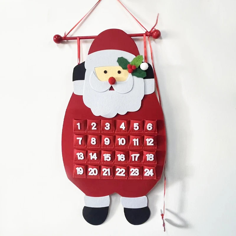 ﻿1set 2025 Christmas Advent calendar Santa Claus Snowman Christmas Deer Door Wall Window Decor Hanging Christmas Home Decoratio - Image 6