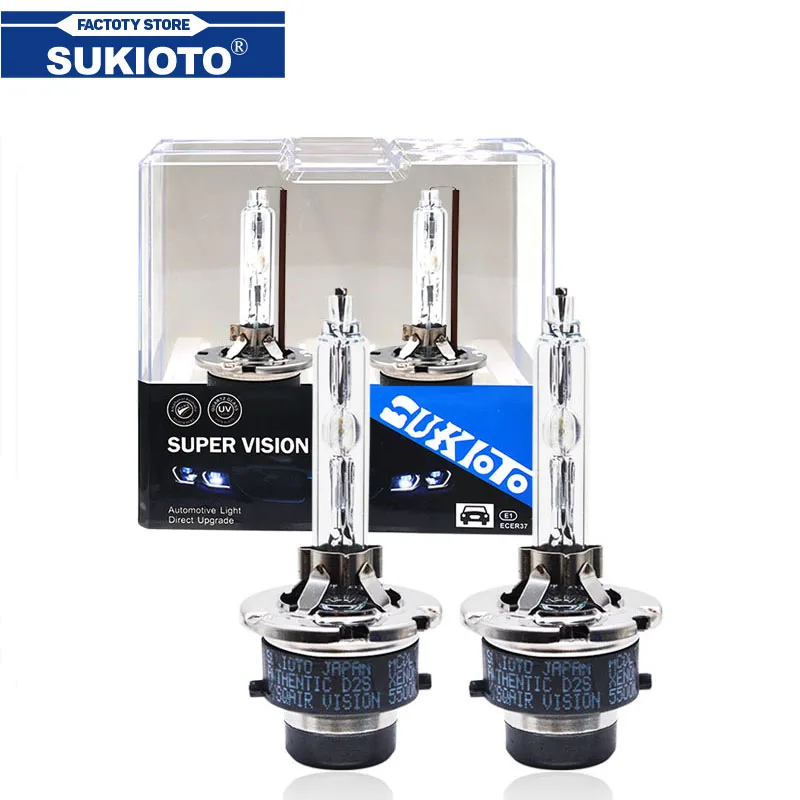

2PCS SUKIOTO GENUINE JAPAN DSG D4S D4R 35W Xenon Standard 5500K SUPER VISION HID ORIGINAL For Toyota Lexus XENON D2S HID GLOBES